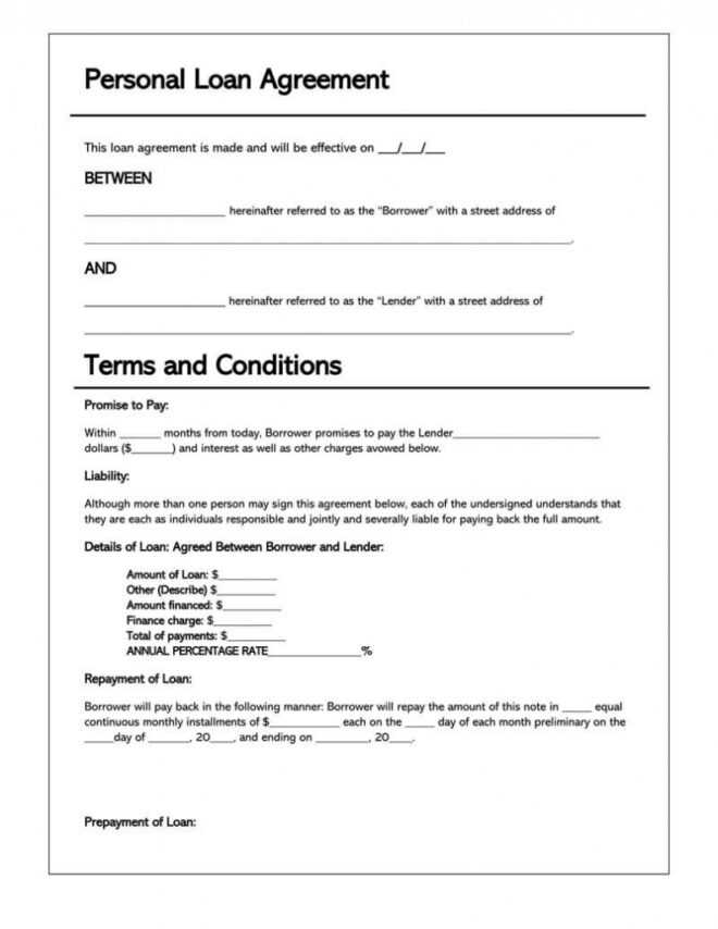 Free Personal Loan Agreement Templates &amp; Samples (Word | Pdf) intended for Personal Loan Repayment Agreement Template