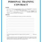 Free Personal Training Contract Template inside Personal Training Cancellation Policy Template