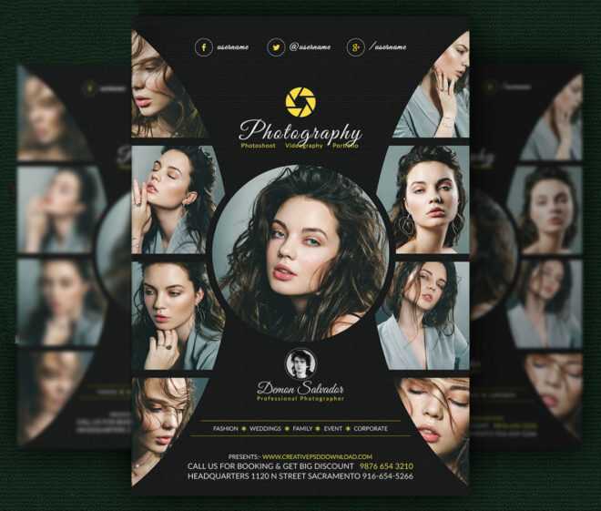 Free Photography Flyer Psd Template ~ Creativetacos inside Free Photography Flyer Templates Psd