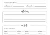 Free Printable Babysitter Notes Template | Paper Trail Design with regard to Nanny Notes Template