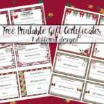 Free Printable Christmas Gift Certificates: 7 Designs, Pick regarding Merry Christmas Gift Certificate Templates