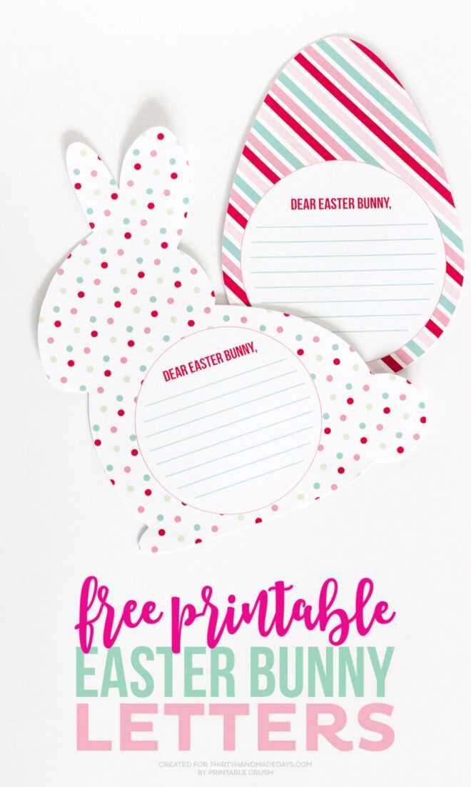 Free Printable Easter Bunny Letters - Thirty Handmade Days intended for Letter To Easter Bunny Template