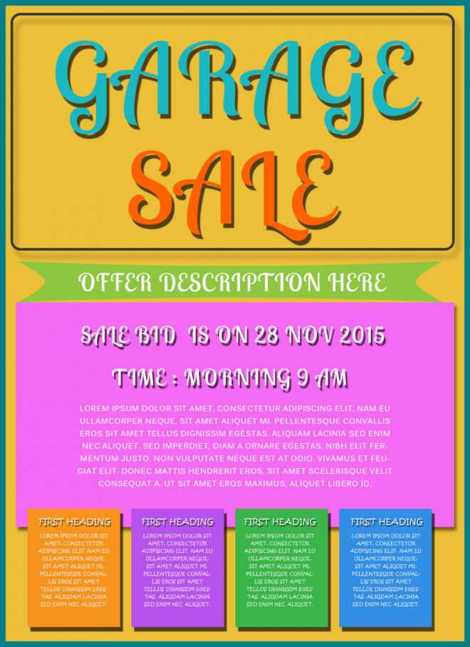 Free Printable Garage Sale Flyers Templates - Attract More with regard to Yard Sale Flyer Template Word