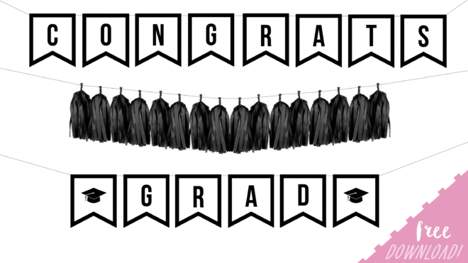 Free Printable Graduation Banner - By Sophia Lee within Graduation Banner Template