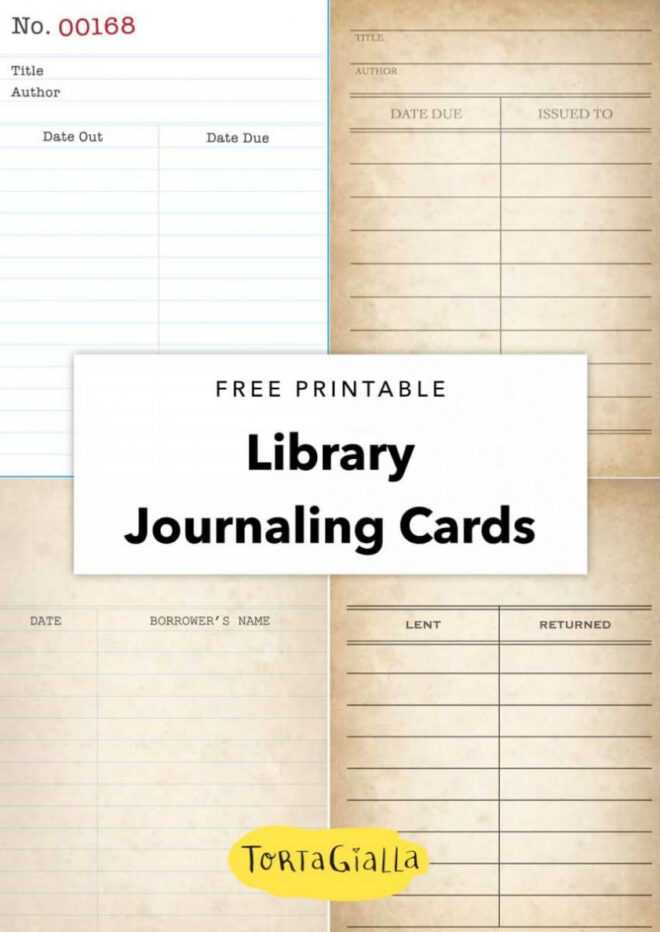 Free Printable Library Card Template | Tortagialla in Library Catalog Card Template