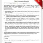Free Printable Tuition Reimbursement Agreement Form (Generic) inside Tuition Agreement Template