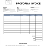 Free Proforma Invoice Template - Word | Pdf | Eforms for Free Proforma Invoice Template Word
