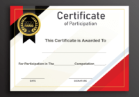 Free Sample Format Of Certificate Of Participation Template pertaining to Templates For Certificates Of Participation