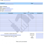 Free Services Rendered Invoice Template | Pdf | Word | Excel for Template Of Invoice For Services Rendered