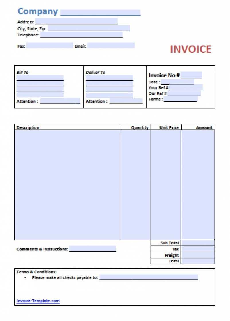 Free Simple Basic Invoice Template | Pdf | Word | Excel within Free Printable Invoice Template Microsoft Word