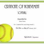 Free Softball Certificate Templates - Customize Online with Free Softball Certificate Templates