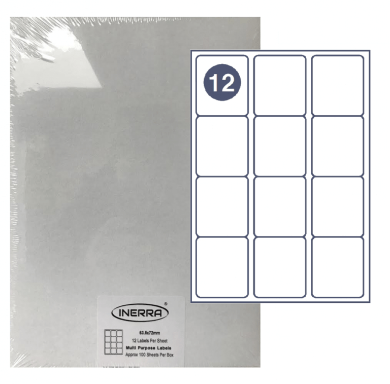 Label Template 12 Per Sheet