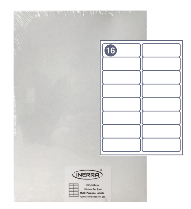 Free Template For Inerra Blank Labels - 16 Per Sheet pertaining to Free Labels Template 16 Per Sheet