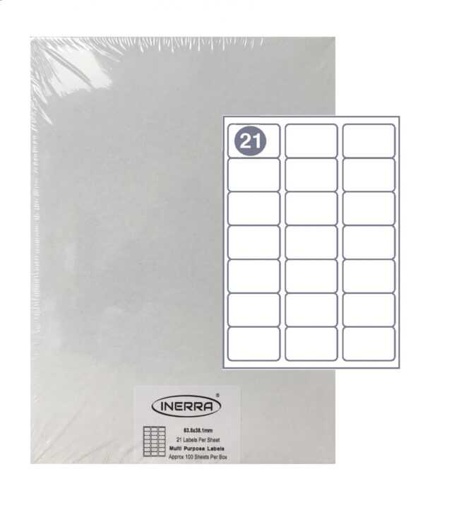 Free Template For Inerra Blank Labels - 21 Per Sheet for Label Printing Template 21 Per Sheet