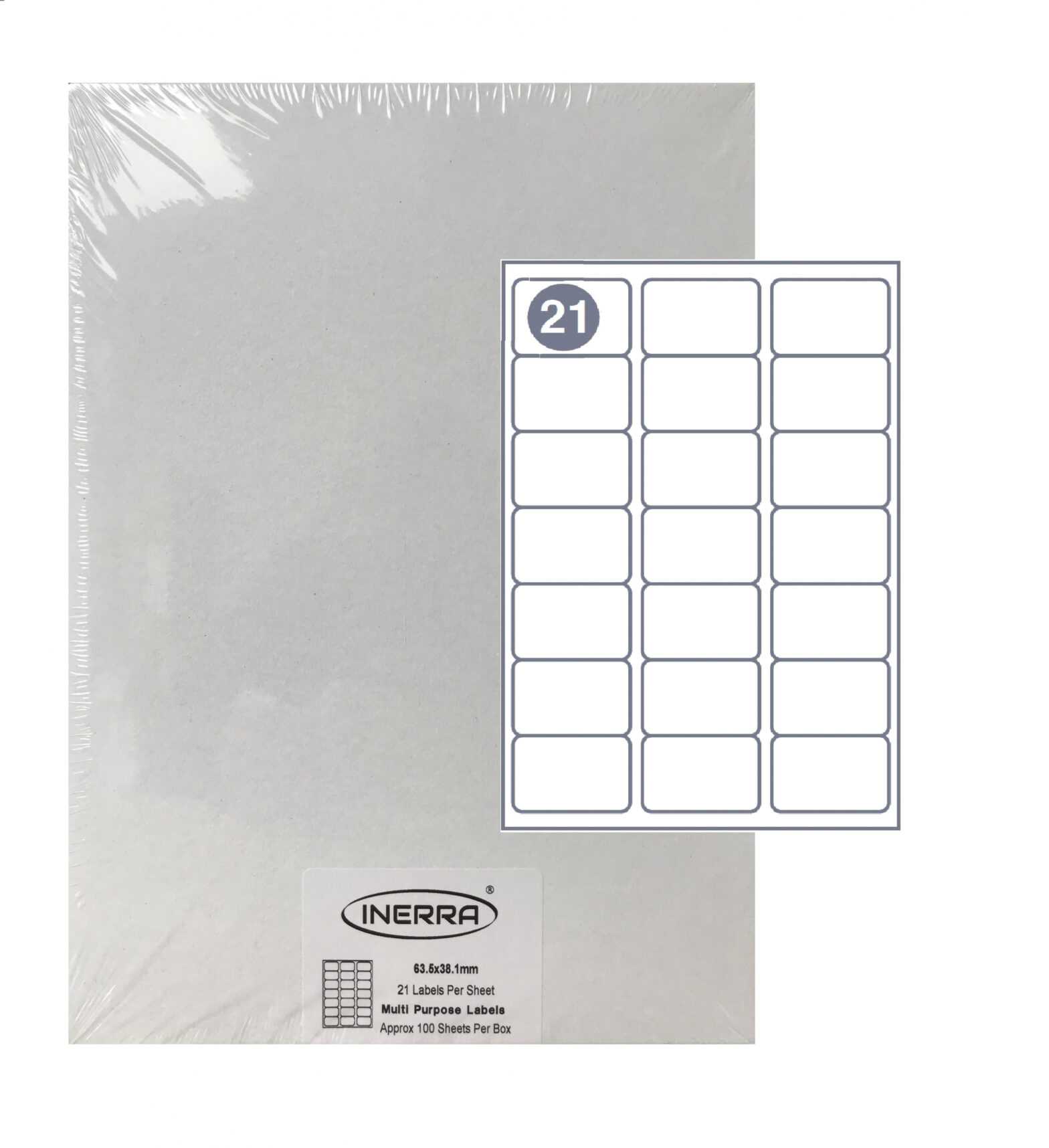 Free Template For Inerra Blank Labels - 21 Per Sheet throughout Label Template 21 Per Sheet
