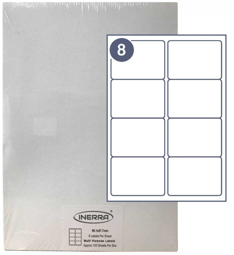 Template For Labels 8 Per Sheet