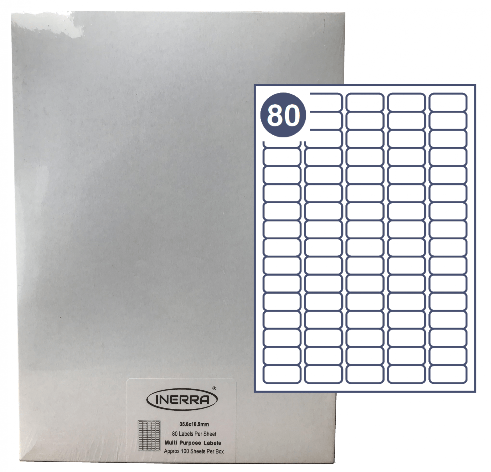 Free Template For Inerra Blank Labels - 80 Per Sheet regarding 80 Labels Per Sheet Template
