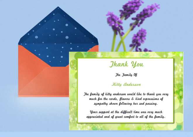 Free Thank You Card Template. There Is A Time When Each Card intended for Sympathy Thank You Card Template