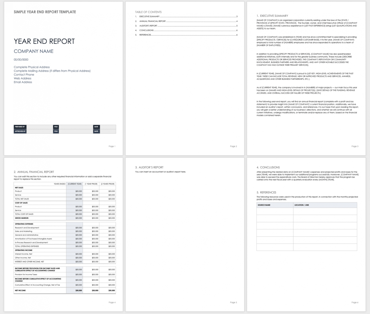 Free Year End Report Templates | Smartsheet inside Annual Financial Report Template Word