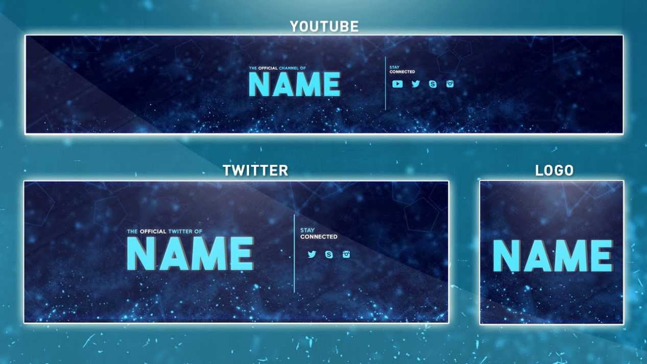 Free Youtube Banner Template | Photoshop (Banner + Logo + Twitter Psd) 2016 regarding Banner Template For Photoshop