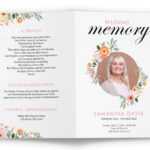 Funeral Pamphlet Template For Women throughout Funeral Flyer Template