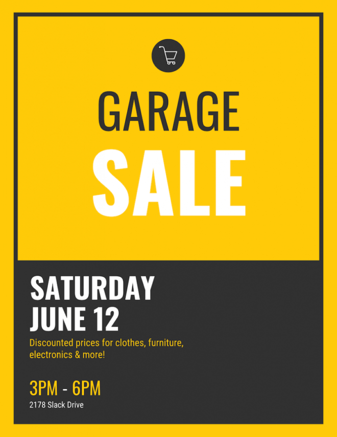 Garage Sale Event Poster intended for Garage Sale Flyer Template