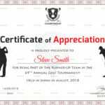Golf Appreciation Certificate Design Template In Psd, Word intended for Golf Certificate Templates For Word