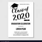 Graduation Party Invitation Card Template Black Vector Image in Graduation Party Flyer Template