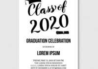 Graduation Party Invitation Card Template Black Vector Image in Graduation Party Flyer Template