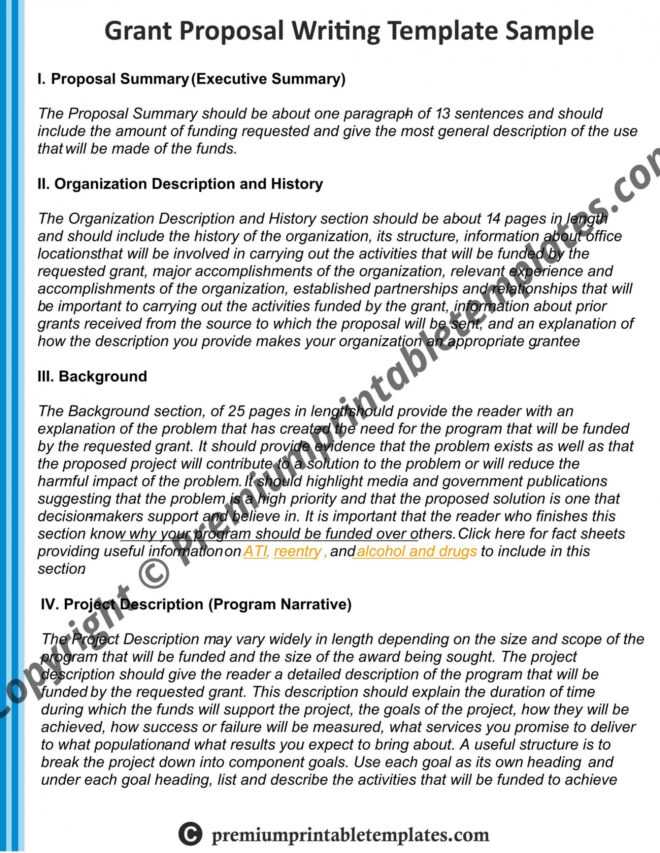Grant Proposal Template Word ~ Addictionary in Grant Proposal Template Word