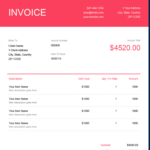 Graphic Design Invoice Template | Free Download | Send In within Invoice Template For Graphic Designer Freelance