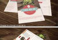 Half Fold Food &amp; Drink Menu for Half Fold Menu Template