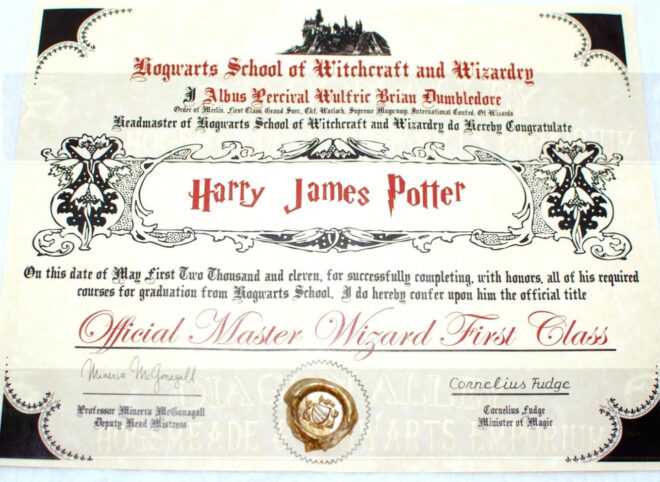 Harry Potter Certificate Template - Lewisburg District Umc in Harry Potter Certificate Template