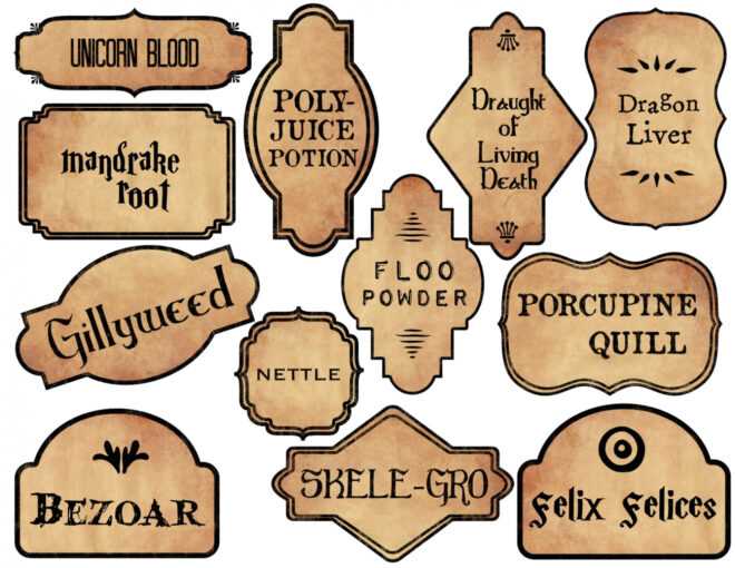 Harry Potter Potion Labels Printable | Paper Trail Design throughout Potion Label Template