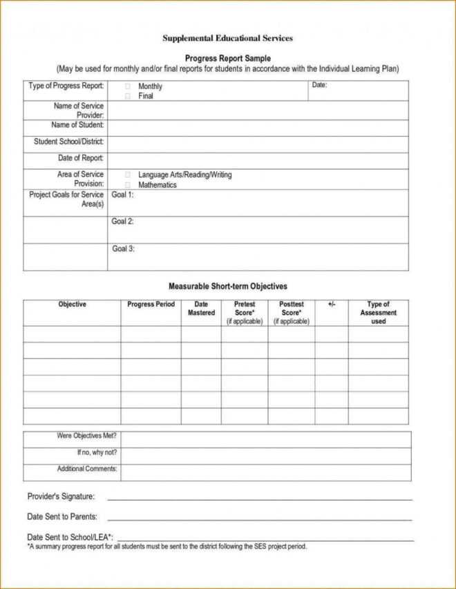 Homeschool Middle School Report Card Template - Professional with Middle School Report Card Template