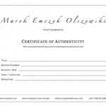 How To Create A Certificate Of Authenticity For Your Photography intended for Certificate Of Authenticity Photography Template