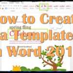 How To Create A Template In Word 2013 pertaining to How To Create A Template In Word 2013