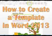 How To Create A Template In Word 2013 pertaining to How To Create A Template In Word 2013