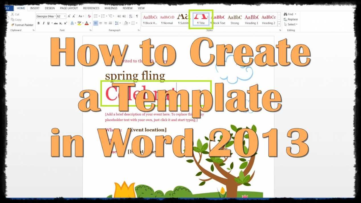 How To Create A Template In Word 2013 within How To Insert Template In Word