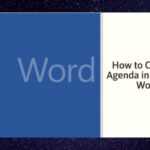 How To Create An Agenda In Microsoft Word for Agenda Template Word 2010