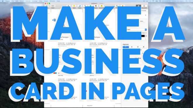 How To Make A Business Card In Pages For Mac (2016) within Business Card Template Pages Mac