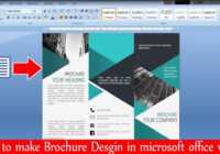 How To Make Brochure Design In Microsoft Office Word (Ms Word) | Make  Awesome Brochure Design | within Office Word Brochure Template