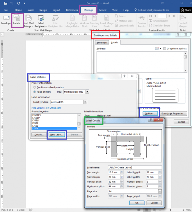 How To Make Label Templates Using Word'S Create Labels Tool for Microsoft Word Label Printing Templates