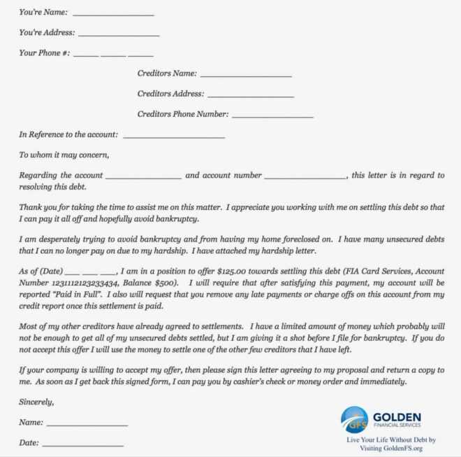 How To Negotiate Credit Card Debt? Settle On Your Own W/ 4 with Debt Negotiation Letter Template