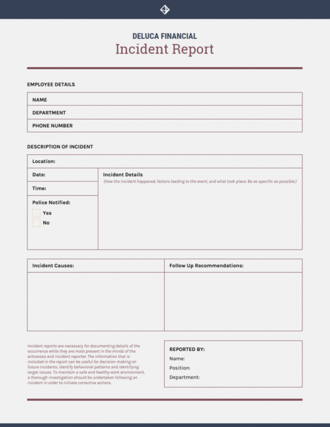 How To Write An Effective Incident Report [+ Templates] for It Issue Report Template