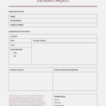 How To Write An Effective Incident Report [+ Templates] with regard to Injury Report Form Template