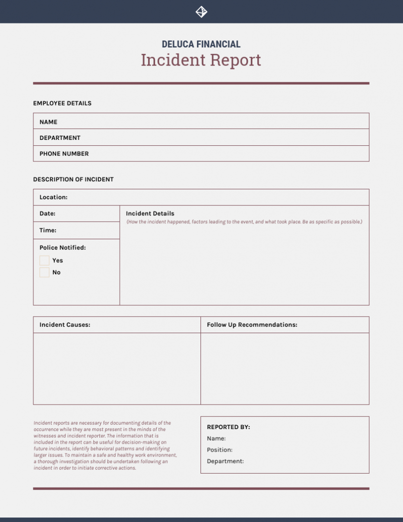 How To Write An Effective Incident Report [+ Templates] within Employee Incident Report Templates