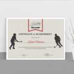 Ice Hockey Achievement Certificate Design Template In Psd, Word with regard to Hockey Certificate Templates