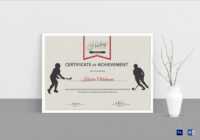 Ice Hockey Achievement Certificate Design Template In Psd, Word with regard to Hockey Certificate Templates