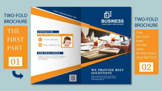 Illustrator Tutorial - Two Fold Business Brochure Template Part 01 within 2 Fold Flyer Template